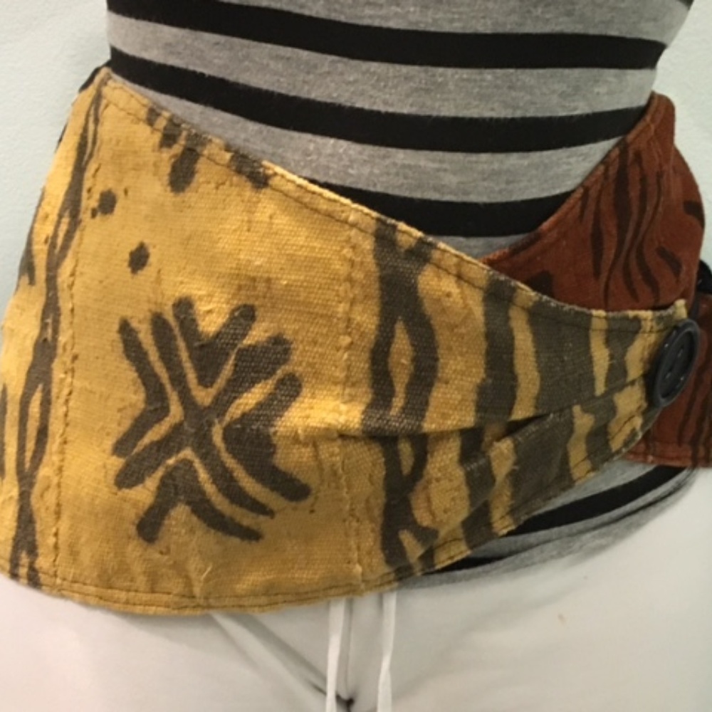 Unique Belt made with African Fabric and Beads